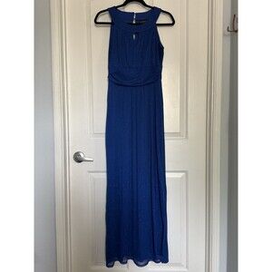 En Focus Studio Blue Sparkly Sleeveless Maxi Gown Size 8 Formal Evening cocktail